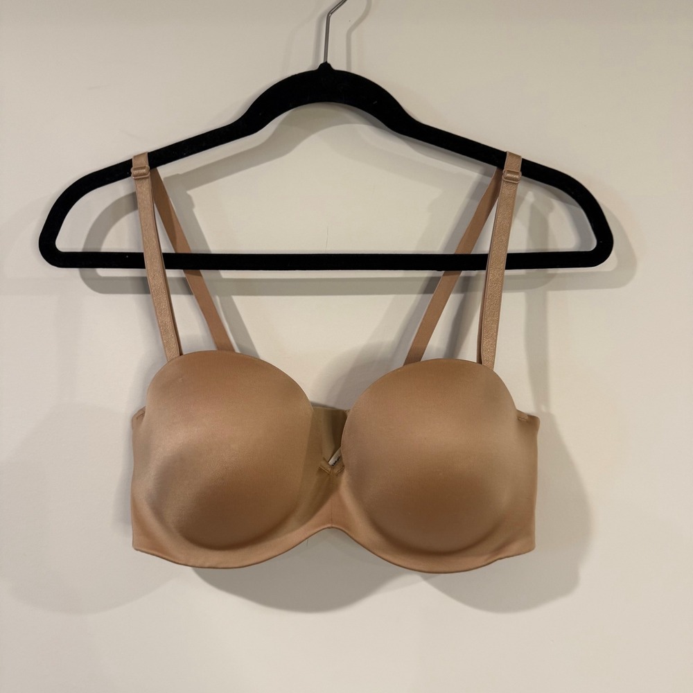 SOMA Enhancing‎ Shape Strapless Push Up Bra Women's Size 36C Tan Nude